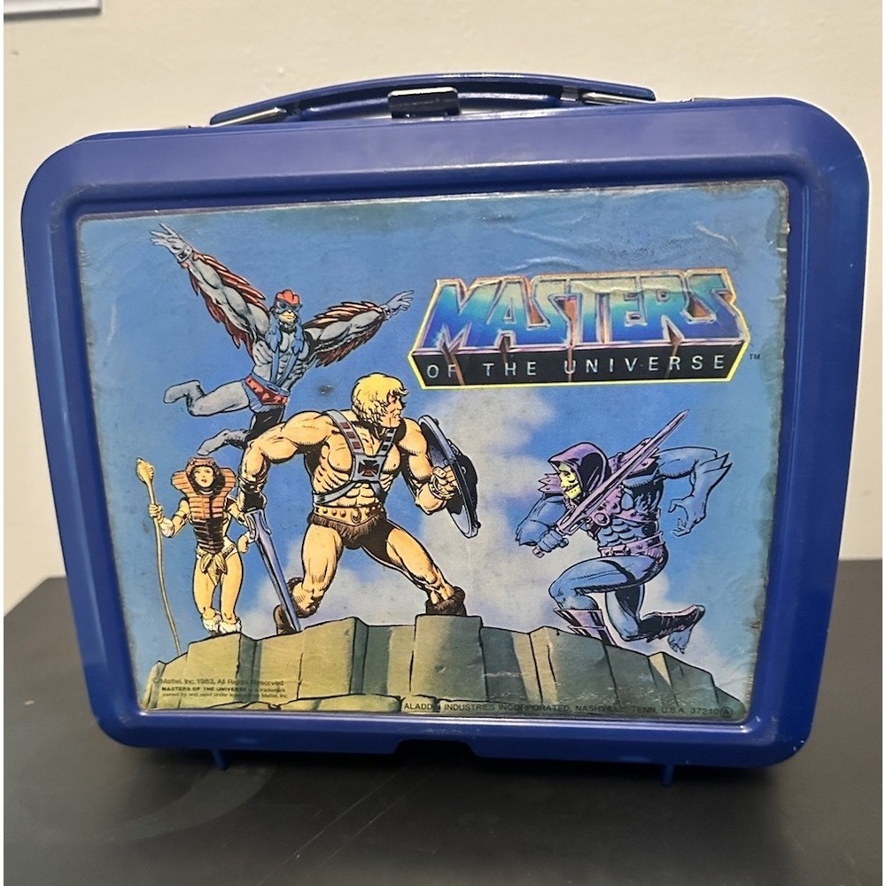 Vintage 1983 Masters of The Universe Aladdin He-man Plastic Lunch Box‎